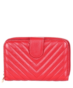 Fashion Zip Cardholder Wallet 6050 RED